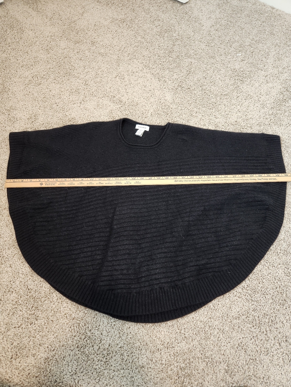 Nordstrom Wool Cashmere Poncho Sweater One Size - Picture 4 of 5